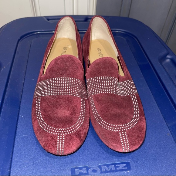 Vaneli Women's Burgundy Suede Loafers size 9.5 - Picture 3 of 10